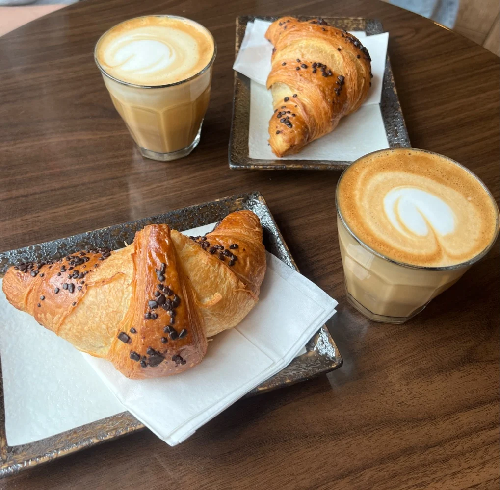 Croissants and lattes — the morning ritual